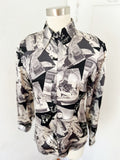 Old Hollywood Movie Stars Silk Print Button Down | Small