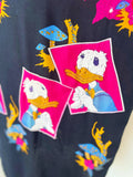 Magenta Hand Embroidered Donald Duck Caftan L|XL