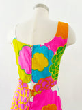 Malia of Honolulu Vibrant Cotton Playsuit with Matching Bra Top | Small