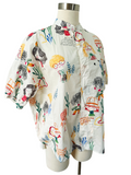 Playful Novelty Print Cotton Blouse | Large