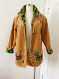 Bob Mackie Wearable Art Embroidered Corduroy Jacket | Large