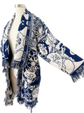 Handmade Cat Blanket Jacket with Fringe | XL