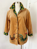 Bob Mackie Wearable Art Embroidered Corduroy Jacket | Large