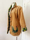 Bob Mackie Wearable Art Embroidered Corduroy Jacket | Large