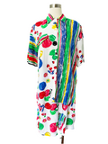 Abstract Fruit Print Rayon Shorts Set | Large