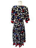 Albert Nipon Silk Hearts Dress | Medium