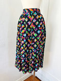 Abstract Floral Print Rayon Shorts Set | Large