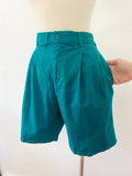 Teal Cotton Shorts | Medium 32”