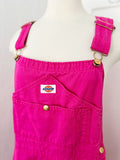 Dickies Magenta Pink Cotton Carpenter Overalls | Large