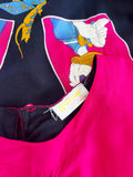 Magenta Hand Embroidered Donald Duck Caftan L|XL