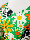 Colina Jungle Cat Print Silk Dress | Medium (As Is)