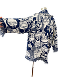 Handmade Cat Blanket Jacket with Fringe | XL