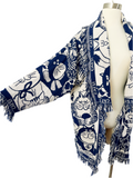 Handmade Cat Blanket Jacket with Fringe | XL