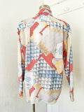 Novelty Print Button Down Shirt | XL