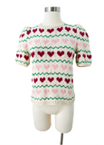 Cutie Heart Knit Top S|M