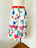 Abstract Fruit Print Rayon Shorts Set | Large