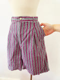 Drummer Boy Collection Striped Cotton Shorts | Medium 33”