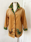 Bob Mackie Wearable Art Embroidered Corduroy Jacket | Large