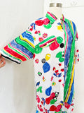 Abstract Fruit Print Rayon Shorts Set | Large