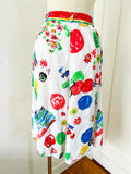 Abstract Fruit Print Rayon Shorts Set | Large