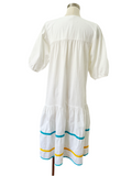 Embroidered Bird Cotton Dress | Medium