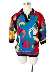Berek Pima Cotton Pullover Knit Top | Large