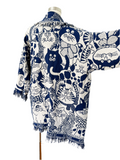 Handmade Cat Blanket Jacket with Fringe | XL