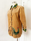 Bob Mackie Wearable Art Embroidered Corduroy Jacket | Large