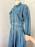 Classic Wash Denim Midi Shirtdress | Large