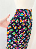 Abstract Floral Print Rayon Shorts Set | Large