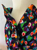 Abstract Floral Print Rayon Shorts Set | Large