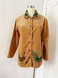 Bob Mackie Wearable Art Embroidered Corduroy Jacket | Large