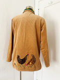 Bob Mackie Wearable Art Embroidered Corduroy Jacket | Large