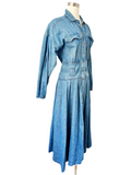 Classic Wash Denim Midi Shirtdress | Large