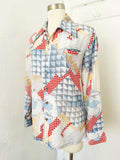 Novelty Print Button Down Shirt | XL