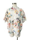 Playful Novelty Print Cotton Blouse | Large