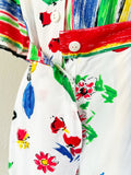 Abstract Fruit Print Rayon Shorts Set | Large