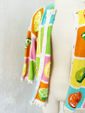 Beaded Pastel Fruit Cardigan | Large
