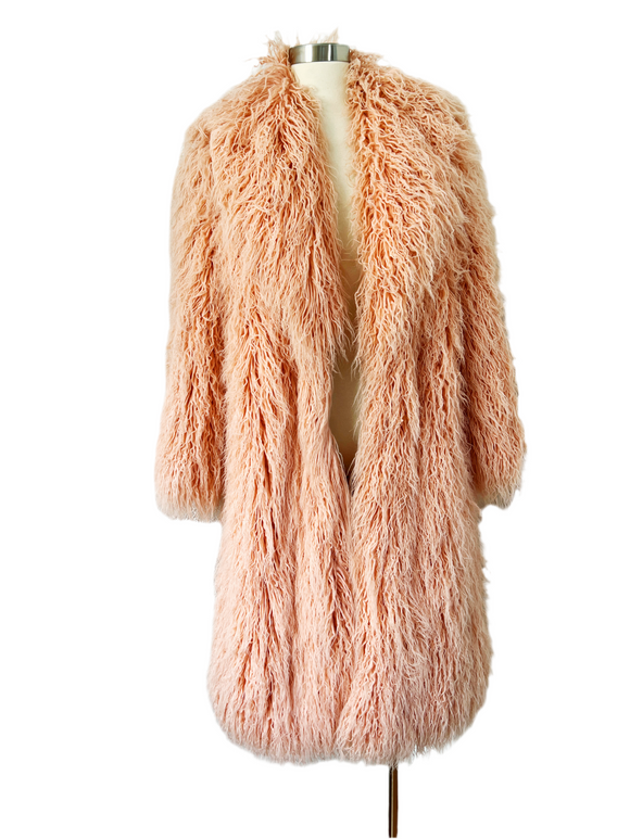 House of London Shaggy Pink Faux Fur Jacket | Medium