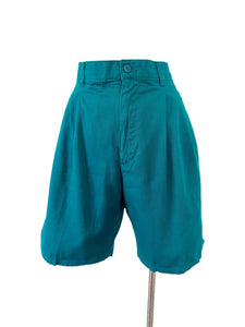 Teal Cotton Shorts | Medium 32”