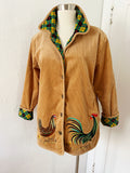 Bob Mackie Wearable Art Embroidered Corduroy Jacket | Large