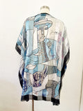 Picasso Print Scarf Double Sided Scarf Tunic Top | OSFM