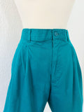 Teal Cotton Shorts | Medium 32”