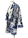 Handmade Cat Blanket Jacket with Fringe | XL