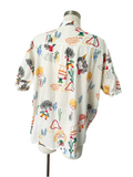 Playful Novelty Print Cotton Blouse | Large