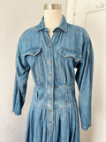 Classic Wash Denim Midi Shirtdress | Large