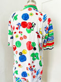 Abstract Fruit Print Rayon Shorts Set | Large