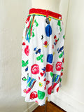 Abstract Fruit Print Rayon Shorts Set | Large