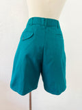 Teal Cotton Shorts | Medium 32”