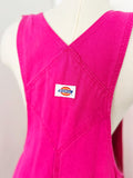 Dickies Magenta Pink Cotton Carpenter Overalls | Large